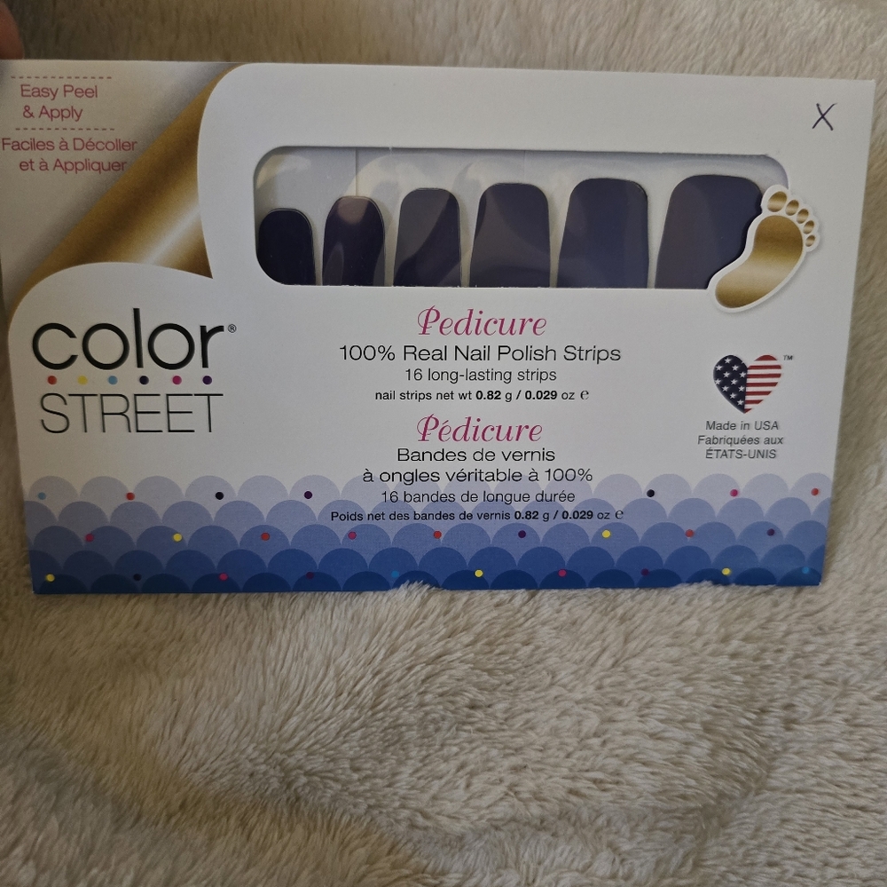 ✨ Color Street 100% Real Nail (Pedicure) Polish Strips ✨Color: Evening Sky